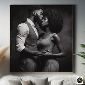 My Black Love Art Black Couple Art Love Printable Black Marriage Artwork Black Family Love Artwork Black Couple Print Black Girl Digital Art