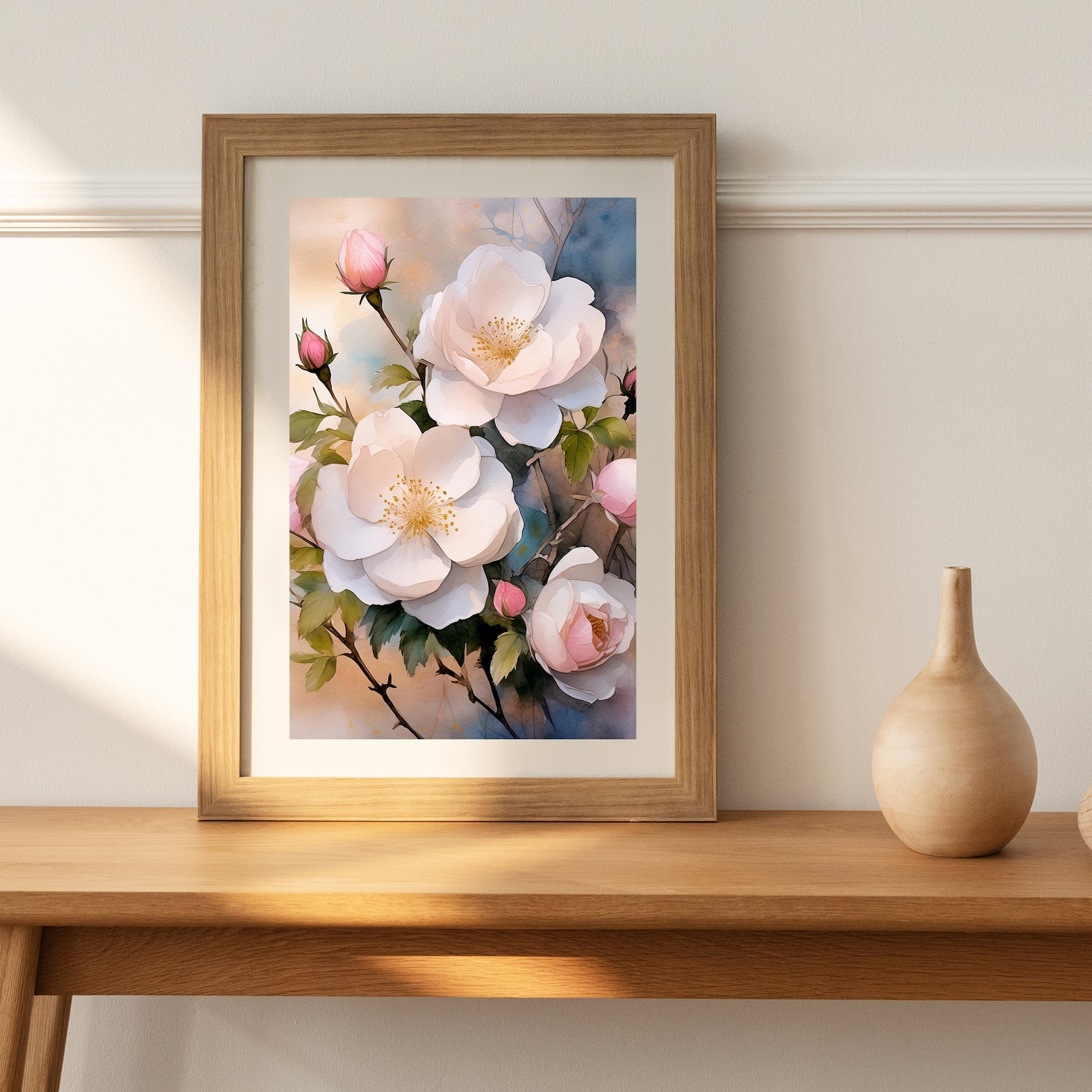 Wild Rose Print, Pink Wildflowers, Flower Print Printable Art, Pink ...