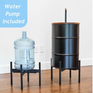 5 Gallon Water Dispenser - Bottle Cover Sleeve, Wood Jug Storage Table & Carboy Sleeve by Elequatico