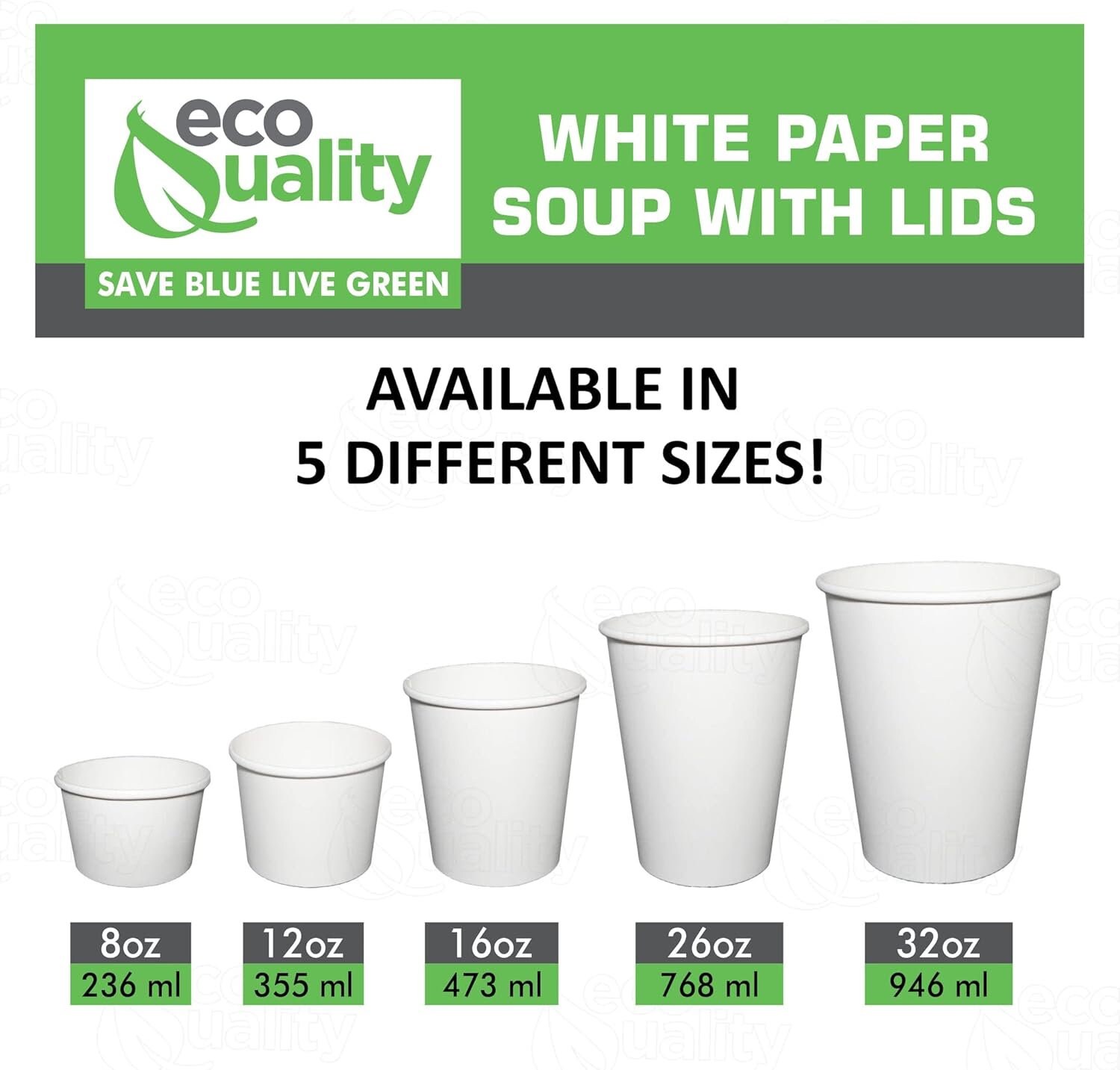 8oz Disposable White Paper Soup Containers by Ecoquality - Etsy