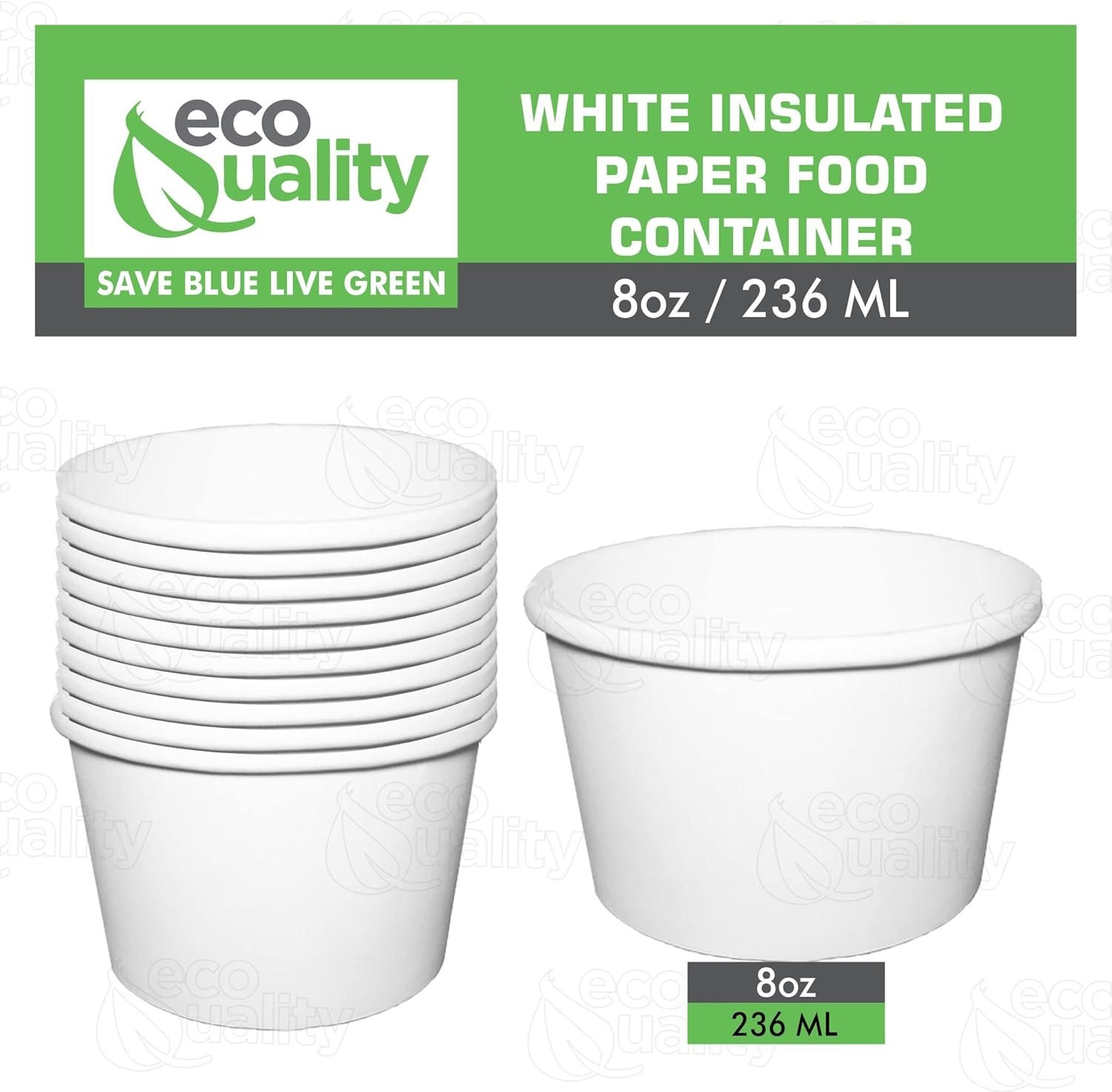 8oz Disposable White Paper Soup Containers by Ecoquality - Etsy