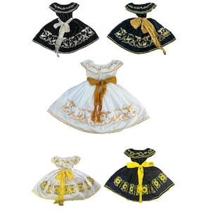 Mexican Dress for Girls, Charros quinceanera vestido de Nina para fiesta