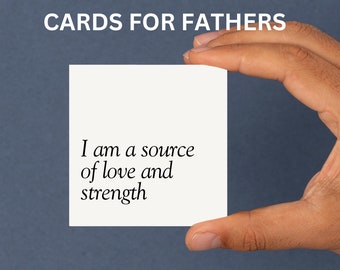 Affirmation Cards for Dads, Affirmation Cards for Fathers, Digital Download, Minimalist Affirmations | Father's Gift