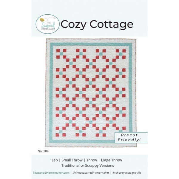 Cozy Cottage Quilt Pattern PDF | Quilt Pattern | Baby Quilt | Simple Quilt Pattern