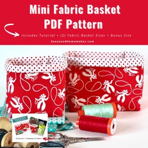 Mini Fabric Basket PDF Tutorial