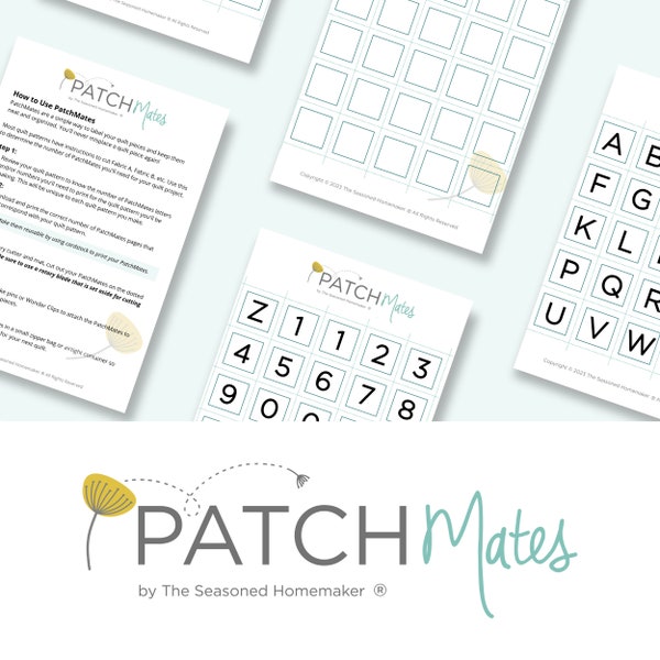 PatchMates Quilt Piecing Labels | PDF Download