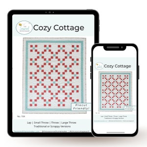 Cozy Cottage Quilt Pattern PDF Quilt Pattern Baby Quilt Simple Quilt Pattern imagem 3