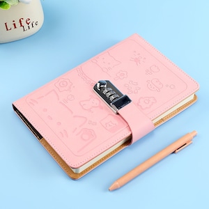 Diary with Lock, Monogrammed Coded Journal