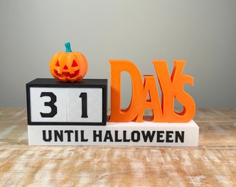 Cute Halloween Coundown! Pumpkin, Witch Cauldron, and Ghost! Halloween Decor…Free Shipping!