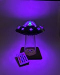 UFO Alien Abduction Silver LED Desk Lamp, Nightlight or Alien Decor. Unique Spaceship. Great gift Idea! Free Shipping!