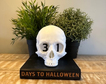 Halloween Countdown Skull! | Spooky Decor | Horror Decoration | Days Until Halloween | 3D Printed