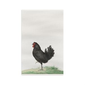 Black Chicken Tea Towel