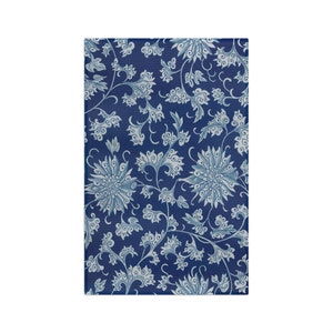 Chinese Blue Flower Tea Towel