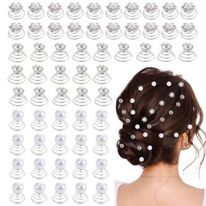 Rhinestone Hair Spirals - Etsy display picture 2