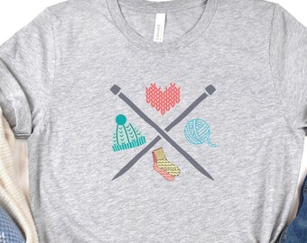 Knitting Ingredients T-Shirt, Funny Yarn Lover Gift