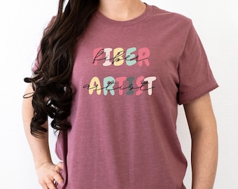 Fiber Artist T-Shirt, Funny Knitting Gift, Yarn Lover Graphic Tee