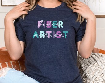 Fiber Artist T-Shirt, Knitting Crochet Lover Graphic Tee
