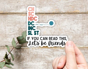 Funny Crochet Terms Sticker, Yarn Lover Gift, Matte Vinyl