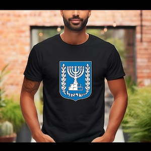 Am Yisrael Chai Shirt, Israel emblem shirt graphic tee, vintage shirt, israel art, Rosh HaShana gift, jewish gift, Israelite, Israeli Pride