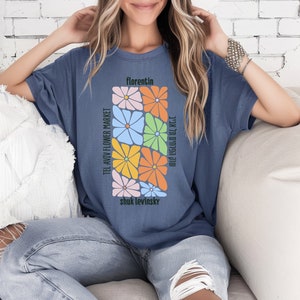 Tel Aviv flower market Shirt, Comfort Colors Israel Shirt,israel chai,jewish hebrew gift,Boho style,Love Israel,jewish holiday,Rosh haShana