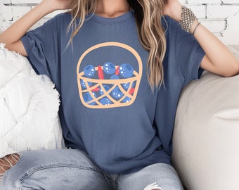 Camisa Blueberry Basket Comfort Colors: Camiseta Cottagecore Farmers Market