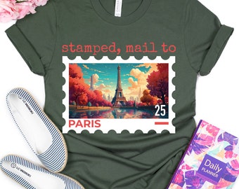 Eiffel Tower Paris T-Shirt: Stamped Travel Tee