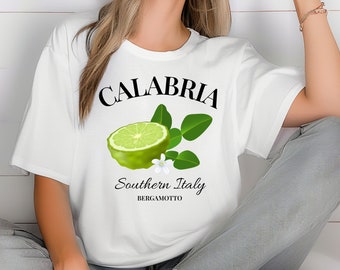 Camiseta Calábria Bergamota Comfort Colors: Lembrança do Sul da Itália