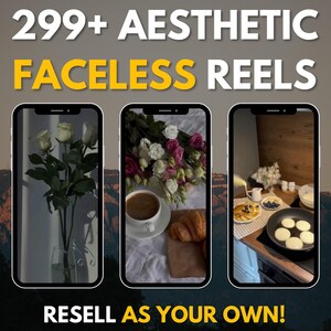 299+ Faceless Aesthetic Reels Plr Mrr, IG Reels, Faceless Instagram Videos, High Quality Aesthetic Videos, Tiktok Reels,Mrr Digital Products