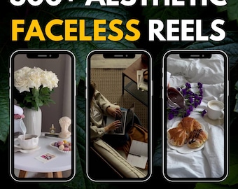Más de 300 Reels estéticos sin rostro Plr Mrr, Reels de IG, Videos de Instagram sin rostro, Videos estéticos de alta calidad, Reels de Tiktok, Productos digitales Mrr