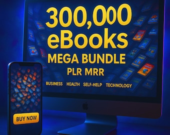 300,000 eBooks Mega Bundle,PLR bundle, MRR Bundle, Plr Collection, Premium Resell ebooks Bundle, Digital books, All catalog ebooks bundle