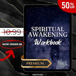 Spiritual Awakening Workbook PLR & MRR, Plr Planners, Plr Canva Templates, Self Care Journal, Habit Tracker, Daily Gratitude,Digital Planner