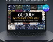PLR MRR 60,000+ Instagram Templates Bundle | Canva Social Media Kit |  Resell Rights | Editable Posts, Stories & Covers IG Plr Products