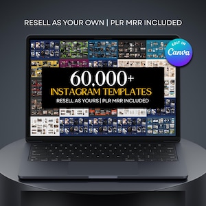 PLR MRR 60,000+ Instagram Templates Bundle | Canva Social Media Kit |  Resell Rights | Editable Posts, Stories & Covers IG Plr Products