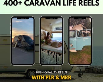 Caravanas, Reels sin rostro PLR y MRR, Reels de tendencia, Videos PLR, Contenido MRR, Productos PLR, Reels estéticos, Reels virales, Cortos PLR