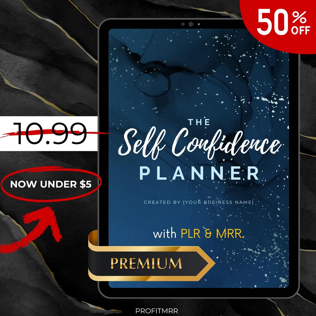 The Self Confidence Planner With PLR & MRR, Plr Canva Templates, Plr ...