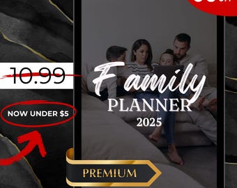 Premium Family Planner PLR & MRR, Canva Templates, Daily Planner, Plr Planners, Busy Mom Planner, Family Schedule Calendar, Task Manager Plr