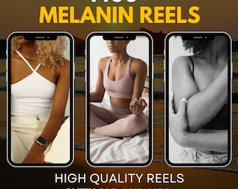 1400+ Melanin Faceless Reels PLR MRR Viral Aesthetic Video Content für TikTok Instagram Reels YouTube Digital Marketing und soziales Wachstum