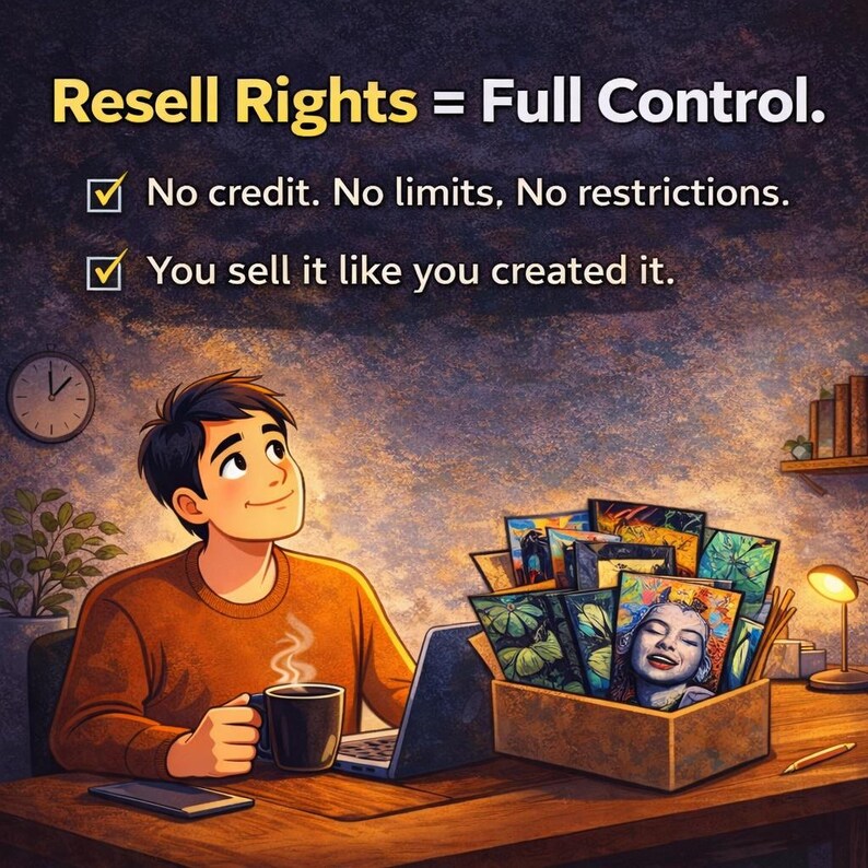 Resell Rights Included 60,000+ Wall Art Mega Bundle, Resell Rights, Vintage, Modern (digital ...