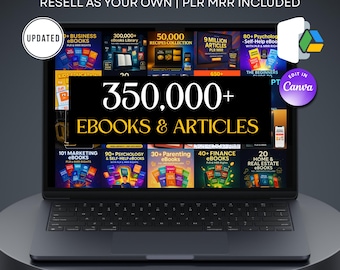 350,000 eBooks Mega Bundle ++ Plr Mrr, Resellable Ebooks, Plr Ebooks Passive Income, Financial Ebooks, Best Seller eBooks, eBooks Self Love