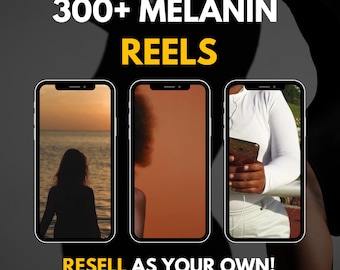300+ Melanin ansiktslösa rullar med PLR och MRR, trendiga rullar, PLR-videor, Mrr-innehåll, svart innehåll, estetiska rullar, virala rullar, kortfilmer