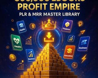 Ultimate 300,000 eBooks Bundle PLR MRR | Digital Products with Resell Rights | Start & Scale Online Business | Instant Access | Plr Products