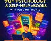 90+ Psychology & Self-Help eBooks Bundle PLR MRR | Mental Health, Personal Growth Mindset Guides | Resell Rights, Plr eBooks, Plr Products