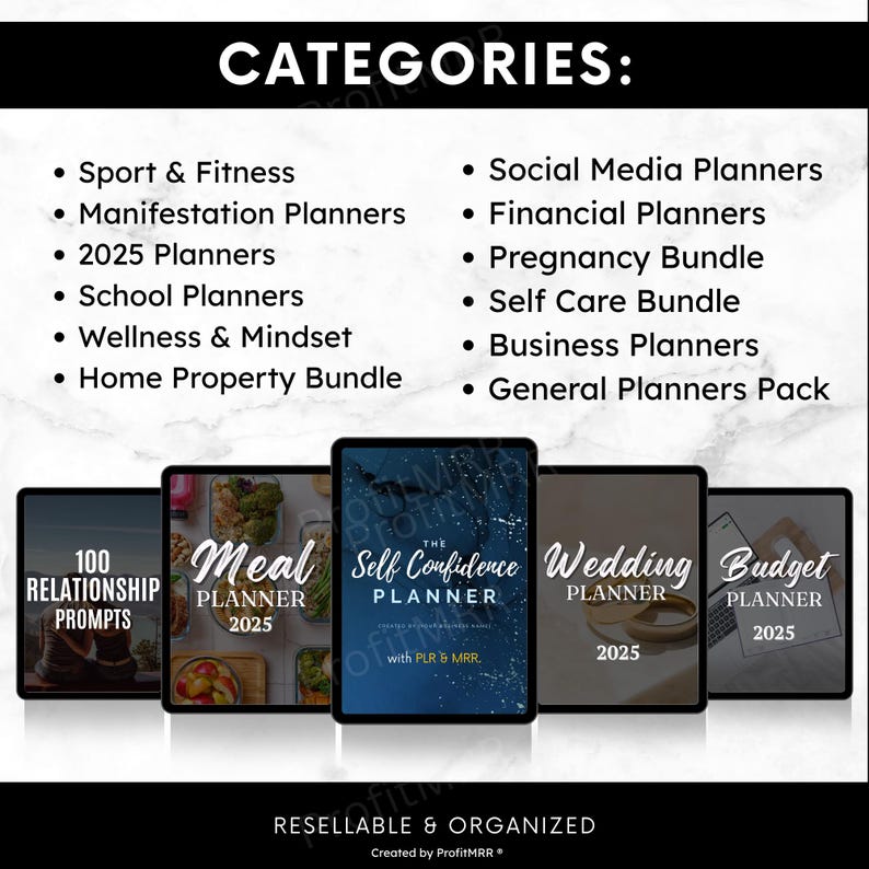 280+ Digital Planners Mega Bundle | PLR MRR Editable Canva Templates ...