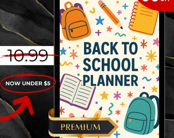 Back To School Planner PLR & MRR, Canva Vorlagen, Plr Planer, To do Liste, Stundenplan, Digitaler Planer Bundle, druckbarer Planer Plr