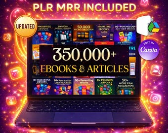 350,000 eBooks Mega Bundle ++ Plr Mrr, Resellable Ebooks, Plr Ebooks Passive Income, Financial Ebooks, Best Seller eBooks, eBooks Self Love