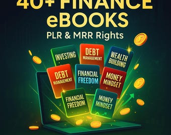 40+ Finance eBooks Bundle | Money Management, Budgeting, Investing & Wealth Guides | PLR MRR Resell Rights Plr eBooks Plr Products bundle