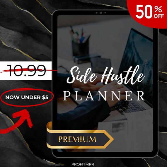 Side Hustle Planner PLR MRR Profit Tracker Budget Spreadsheet Campaign Tracker Profit Loss Statement Inventory Tracker Bill Payment Tracker
