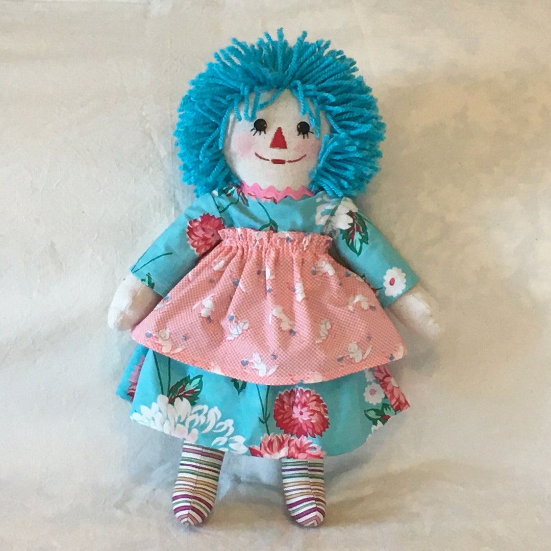 Collectible Raggedy Ann Doll Raggedy Ann With Aqua Hair One - Etsy