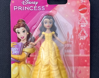 Disney Princess Collectible Figurine Belle Character Mini Doll Figure Cake Topper or Party Favor Disney Princesses Beauty and the Beast
