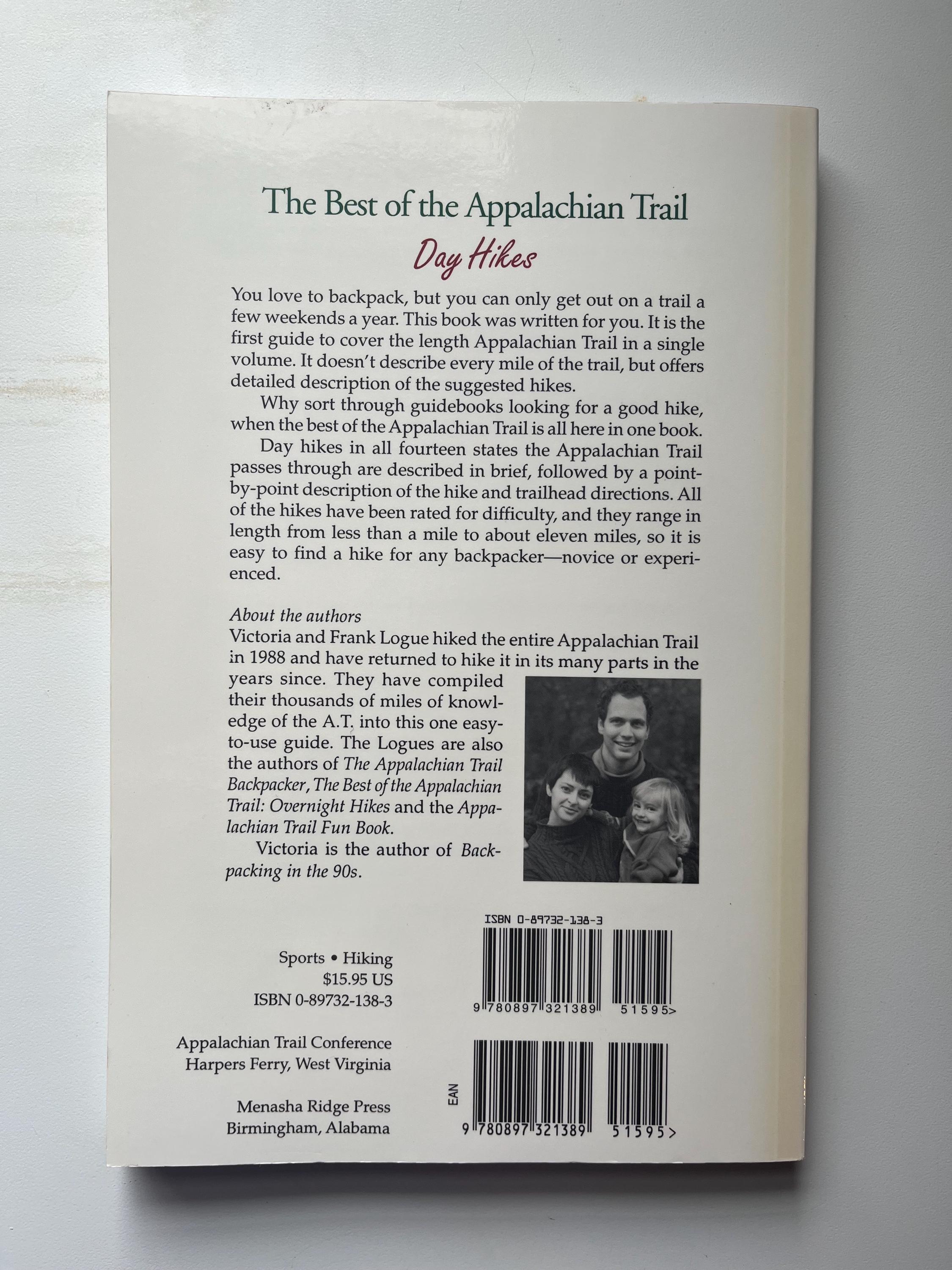 Appalachian Trail Day Hikes Guidebook by Logue - Etsy